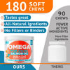 Picture of Omega 3 Alaskan Fish Oil Treats for Dogs (360 Ct) - Dry & Itchy Skin Relief + Allergy Support - Shiny Coats - EPA&DHA Fatty Acids - Natural Salmon Oil Chews - Hip & Joint Support - Salmon Flavor