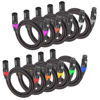 Picture of MIKIZ XLR Cables Braided 25ft 10 Packs - Premium Microphone Cable XLR Male to Female Patch Cables