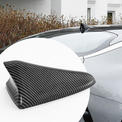 Picture of AMSPRAC Shark Fin Antenna Cover,AM/FM Radio Antenna Base for Kia Optima 2014-2020,Sonata 2015-2019,Genesis Sedan G80 2015-2017,Coupe 2013-2015,Elantra Sedan 2011-2016,Carbon Fiber Look