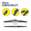 Picture of 3 Wipers 24"/16"/12" Replacement For Hyundai Tucson 2015 2014 2013 2012 2011 2010, 24 Inch+16 Inch Windshield Wiper Blades with 12 Inch Rear Wiper Blade