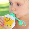 Picture of ChooMee SoftSip Food Pouch Top | Baby Led Weaning | No Spill Flow Control Valve, Protects Childs Mouth, 100% Silicone, BPA Free | Swirl Colors, 4 CT