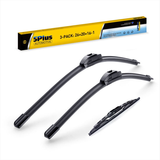 Picture of 3 Wipers 26"/20"/16" Replacement For Dodge Grand Caravan 2019-2008, 26 Inch+20 Inch Windshield Wiper Blades with 16 Inch Rear Wiper Blade-Original Factory Quality