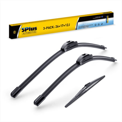 Picture of 3 Wipers 26"/17"/12" Replacement For NISSAN ROGUE 2021-2015 Pathfinder 2019-2013, 26 Inch+17 Inch Windshield Wiper Blades with 12 Inch Rear Wiper Blade-Original Factory Quality