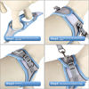 Picture of YIMEIS Dog Harness and Leash Set, No Pull Soft Mesh Pet Harness, Reflective Adjustable Puppy Vest for Small Medium Large Dogs, Cats (Greyblue, X-Small (Pack of 1)