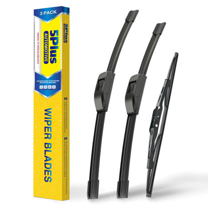 Picture of 5 PLUS Windshield Wipers Replacement For 2010-2017 GMC Terrain, 2010-2017 Chevy Equinox Windshield Wipers, Original Equipment Automotive Replacement Windshield Wiper Blades 24"+17"+13"(3 Wipers)