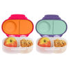 Picture of b.box Snack Box (2-pack) for Kids & Toddlers: 2 Compartment Snack Containers, Mini Bento Box, Lunch Box. Leak Proof, BPA free, Dishwasher safe. Ages 4 months+ (s'shake + Lilac pop, 12oz capacity)