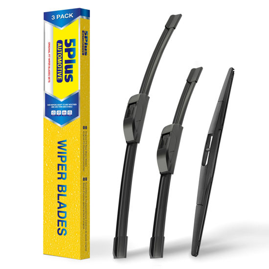 Picture of 5 PLUS Windshield Wipers Replacement For 2009-2020 Honda Fit Windshield Wipers, Original Equipment Automotive Replacement Windshield Wiper Blades 28"+14"+14"(3 Wipers)