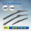 Picture of 5 PLUS Windshield Wipers Replacement For 2017-2022 Honda CRV Windshield Wipers, Original Equipment Automotive Replacement Windshield Wiper Blades 26"+17"+12"(3 Wipers)