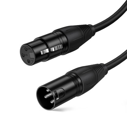 Picture of CableCreation XLR Cable, 30FT 2PCS XLR Male to Female 3PIN Balanced Professional Microphone Cable for Recording Applications,Mixers,Speaker Systems,DMX Lights