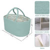 Picture of Large Baby Diaper Caddy Organizer for Girl Boy Rope Nursery Storage Bin Basket Portable Holder Tote Bag for Changing Table Car Travel Baby Shower Gifts Newborn Essentials Registry Must Have Green