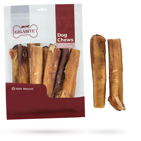 Picture of Best Pet Supplies GigaBite 6 Inch Monstrous Bully Sticks (8 Pack) - All Natural, Free Range Beef Pizzle Dog Treat