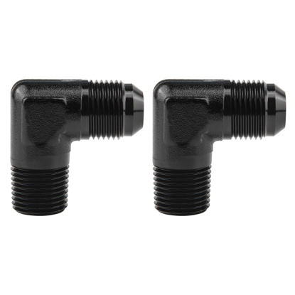 Picture of EVIL ENERGY 10AN to 1/2" NPT Male 90 Degree Fitting Adapter Aluminum 2PCS
