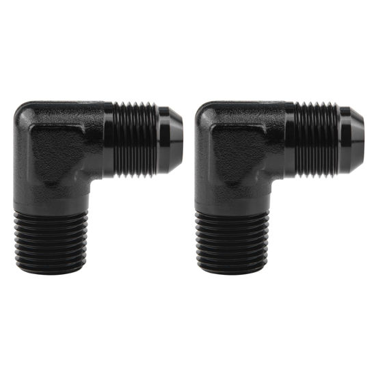 Picture of EVIL ENERGY 10AN to 1/2" NPT Male 90 Degree Fitting Adapter Aluminum 2PCS