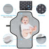 Picture of Baby Portable Changing Pad Travel - Waterproof Compact Diaper Changing Mat with Built-in Pillow - Lightweight & Foldable Changing Station, Newborn Shower Gifts
