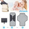 Picture of Baby Portable Changing Pad Travel - Waterproof Compact Diaper Changing Mat with Built-in Pillow - Lightweight & Foldable Changing Station, Newborn Shower Gifts