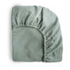 Picture of mushie Extra Soft Muslin Fitted Crib Sheet | 192 Thread Count | 28"x 52" (Roman Green)