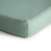 Picture of mushie Extra Soft Muslin Fitted Crib Sheet | 192 Thread Count | 28"x 52" (Roman Green)