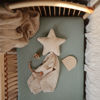 Picture of mushie Extra Soft Muslin Fitted Crib Sheet | 192 Thread Count | 28"x 52" (Roman Green)