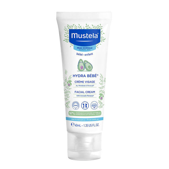 Picture of Mustela Hydra Bebe Face Cream - Daily Baby Moisturizer with Natural Avocado, Jojoba Oil - 1.35 fl. oz