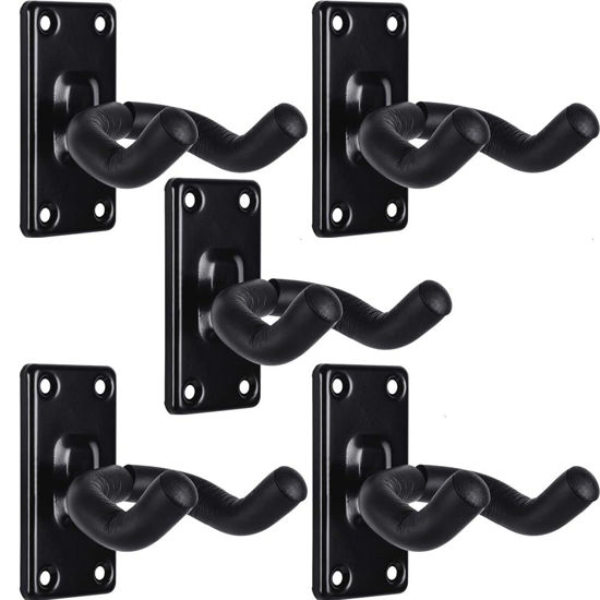 Picture of WOGOD Guitar Wall Mount Hangers 5 Pack Hanging Guitar Mount for Acoustic Electric Guitar Hanger Wall Mount
