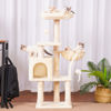 Picture of Heybly Cat Tree with Toy, Cat Tower condo for Indoor Cats, Cat House with Padded Plush Perch, Cozy Hammock and Sisal Scratching Posts, Beige HCT004SM