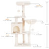 Picture of Heybly Cat Tree with Toy, Cat Tower condo for Indoor Cats, Cat House with Padded Plush Perch, Cozy Hammock and Sisal Scratching Posts, Beige HCT004SM