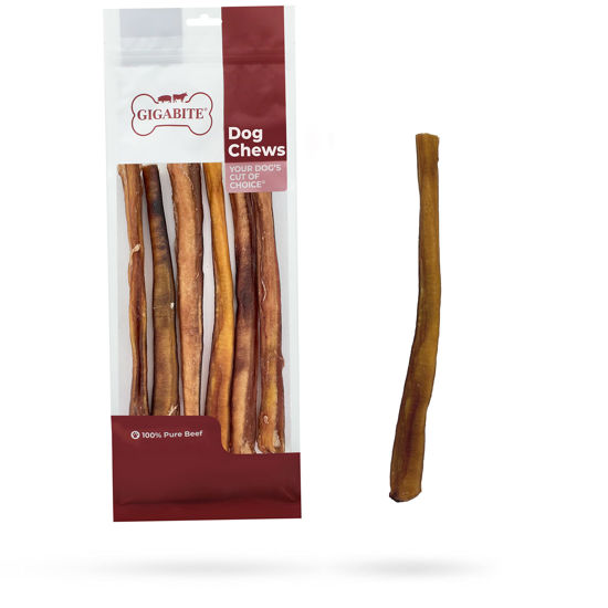 Picture of Best Pet Supplies GigaBite 12 Inch Premium Bully Sticks (6 Pack) - All Natural, Free Range Beef Pizzle Dog Treat