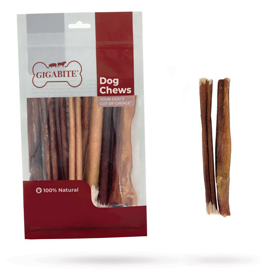 Picture of Best Pet Supplies GigaBite 6 Inch Bully Sticks (8 Pack) - All Natural, Free Range Beef Pizzle Dog Treat