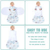 Picture of BSTOPPT Newborn Sleep Sack Baby Swaddle,3-6 Months,3-Way Adjustable Wearable Blanket,100% Rayon Cotton Swaddling sleeping bag，TOG 0.5（Clouds&Starry Sky）