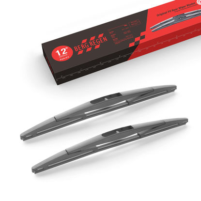 Picture of 12"(12-B) Rear Wiper Blades Fit for Honda CRV 2022-2017 Element 11-03/Nissan Murano 2021-2009 Armada 22-05 Pathfinder 12-04 Back Windshield Wiper Blades (Pack of 2)