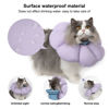 Picture of Cat Cone Collar,Cute Waterproof Cat Recovery Collar,Anti-Bite Lick Wound Healing Safety Elizabethan e Collar for Cats,Purple Flower All-Season Style…