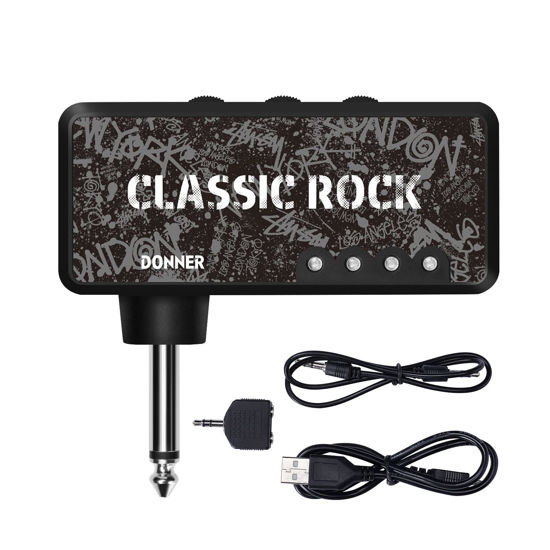 Picture of Donner Guitar Headphone Amp Classic Rock Pocket Mini Guitar Headphone Amplifier with USB Rechargeable Battery