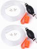 Picture of KATUMO Gasoline Siphon Hose, 2 Kits Gas Oil Water Fuel Transfer Siphon Pump, Portable Widely Use Hand Fuel Pump, Fuel Transfer Pump with PVC Hoses