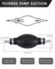 Picture of KATUMO Gasoline Siphon Hose, 2 Kits Gas Oil Water Fuel Transfer Siphon Pump, Portable Widely Use Hand Fuel Pump, Fuel Transfer Pump with PVC Hoses