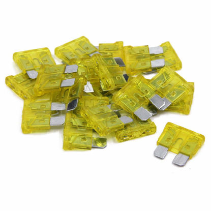 Picture of (20 pcs) 20 Amp Standard Blade Fuse, 20 A Automotive Fuse for Car Truck