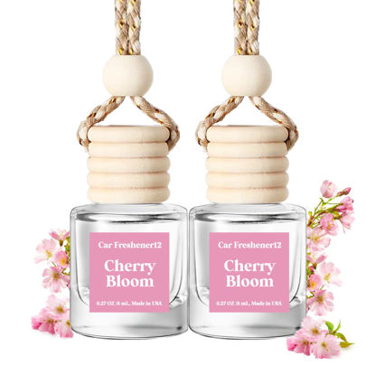 Picture of Burst Bird Car Air Freshener Hanging, Cherry Bloom Fragrance Oil Air Diffuser for Car, Long Lasting Car Air Fresheners, Made in USA (2 Pack)