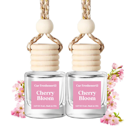 Picture of Burst Bird Car Air Freshener Hanging, Cherry Bloom Fragrance Oil Air Diffuser for Car, Long Lasting Car Air Fresheners, Made in USA (2 Pack)
