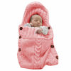 Picture of XMWEALTHY Newborn Baby Wrap Swaddle Blanket Knit Sleeping Bag Sleep Sack Stroller Wrap for Baby(Light Pink) (0-6 Month)