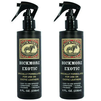 Picture of Bickmore Exotic 8oz (2-Pack) - Specially Formulated Leather Spray Used to Clean Condition Polish and Protect Exotic Leathers & Reptile Skins