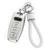 Picture of YO&YOYE for Audi Key Fob Cover with Keychain, Soft TPU Key Case Protection Fit for A3 A6 A7 A8 E-Tron S3 S6 RS6 S7 RS7 Q7 SQ7 Q8 SQ8
