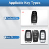 Picture of YO&YOYE for Audi Key Fob Cover with Keychain, Soft TPU Key Case Protection Fit for A3 A6 A7 A8 E-Tron S3 S6 RS6 S7 RS7 Q7 SQ7 Q8 SQ8