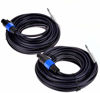 Picture of Yuyaokk 2Pack 10 ft Speakon to 1/4" Male Speaker Cables, Professional 12 Gauge AWG Wire Audio Amplifier Connection Cord, DJ/PA Speaker Cable Wire with Twist Lock.