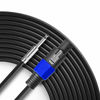 Picture of Yuyaokk 2Pack 10 ft Speakon to 1/4" Male Speaker Cables, Professional 12 Gauge AWG Wire Audio Amplifier Connection Cord, DJ/PA Speaker Cable Wire with Twist Lock.