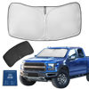 Picture of UKTOP for Ford F150 F-150 F250 F350 F450 2015-2020 Sunshade Sun Shade Windshield Cover - 4 Layers Front Window Shade 240T Retractable Custom Sun Visor Blocks UV Rays Truck Accessories