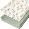 Picture of Konssy 2 Pack Muslin Changing Pad Cover for Baby Girls Boys 100% Cotton Fitted Diaper Changing Table Cover Set, Soft Changing Pad Sheets (Woodland,Sage)