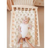 Picture of Konssy 2 Pack Muslin Changing Pad Cover for Baby Girls Boys 100% Cotton Fitted Diaper Changing Table Cover Set, Soft Changing Pad Sheets (Woodland,Sage)