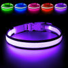 Picture of Flashseen LED Dog Collar, Light Up Dog Collar Light USB Rechargeable, Adjustable Comfortable Soft Mesh Safety Dog Collar for Small, Medium, Large Dogs(Large, Purple)