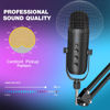 Picture of ZealSound Gaming Microphone Kit,Podcast Condenser USB Mic with Boom Arm,Supercardioid Microphone with Mute Button,Echo Volume Gain Knob,Adjust Monitor for Phone PC Computer (Black)