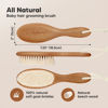 Picture of Baby Hair Brush - Baby Brush with Soft Goat Bristles, Cradle Cap Brush, Perfect Scalp Grooming Product for Infant, Toddler, Kids, Newborns, Baby Girls, Boys (Dark Walnut, Oval)