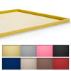 Picture of Hubulk Dog Feeding Mat,100% Waterproof Food Grade Silicone Pet Food and Water Bowl Placemat,Dishwasher, High Raised Edge to Prevent Spills,Nonslip Tray to Stop Messes on Floor (24"x16"x0.5", Yellow)
